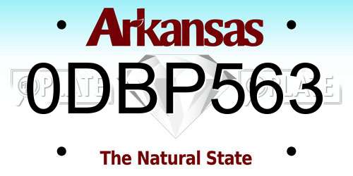 0DBP563 Arkansas License Plate