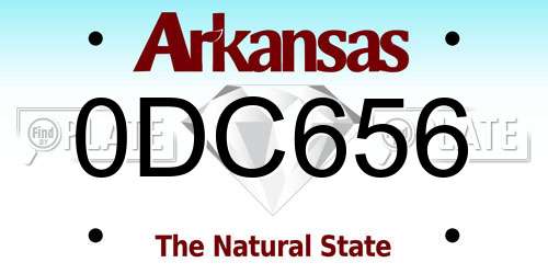 0DC656 Arkansas License Plate