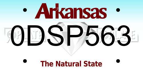 0DSP563 Arkansas License Plate