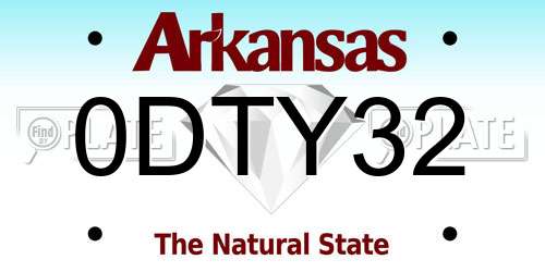 0DTY32 Arkansas License Plate