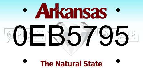 0EB5795 Arkansas License Plate