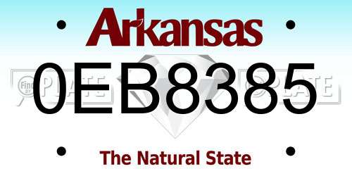 0EB8385 Arkansas License Plate