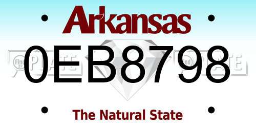0EB8798 Arkansas License Plate