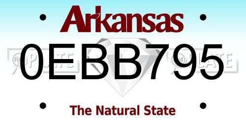 0EBB795 Arkansas License Plate