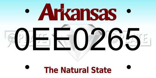 0EE0265 Arkansas License Plate