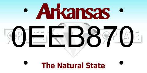 0EEB870 Arkansas License Plate
