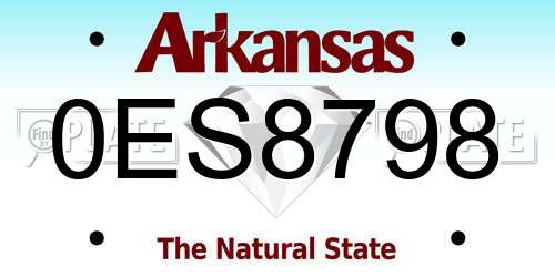 0ES8798 Arkansas License Plate
