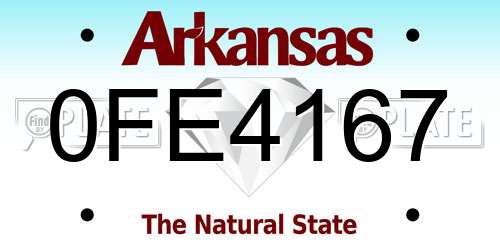 0FE4167 Arkansas License Plate