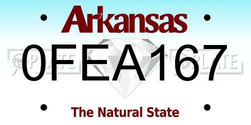0FEA167 Arkansas License Plate