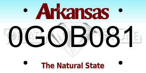 0GOB081 Arkansas License Plate