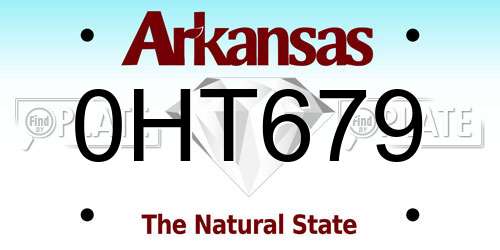 0HT679 Arkansas License Plate