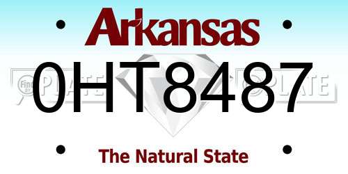 0HT8487 Arkansas License Plate