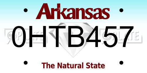 0HTB457 Arkansas License Plate