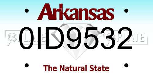 0ID9532 Arkansas License Plate