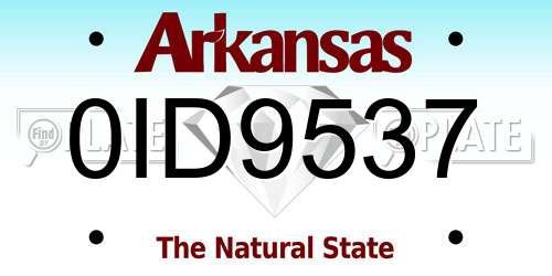 0ID9537 Arkansas License Plate