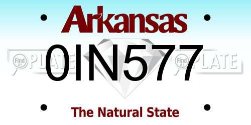 0IN577 Arkansas License Plate