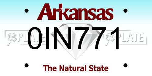 0IN771 Arkansas License Plate