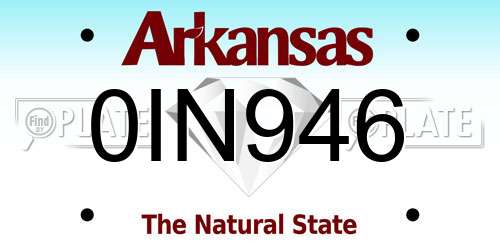 0IN946 Arkansas License Plate