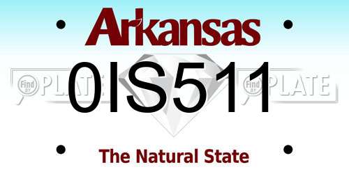 0IS511 Arkansas License Plate