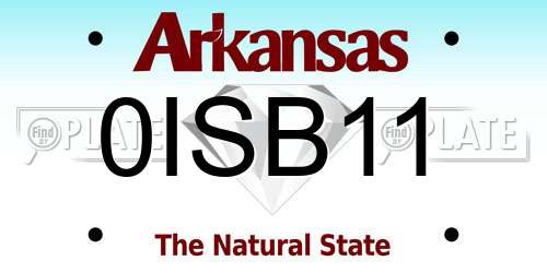 0ISB11 Arkansas License Plate
