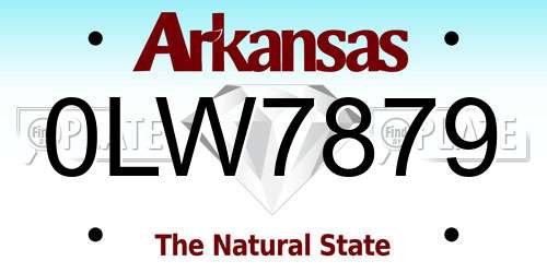 0LW7879 Arkansas License Plate
