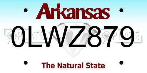 0LWZ879 Arkansas License Plate