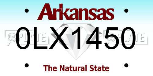 0LX1450 Arkansas License Plate
