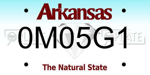 0M05G1 Arkansas License Plate