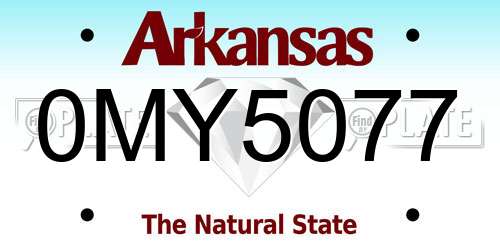 0MY5077 Arkansas License Plate