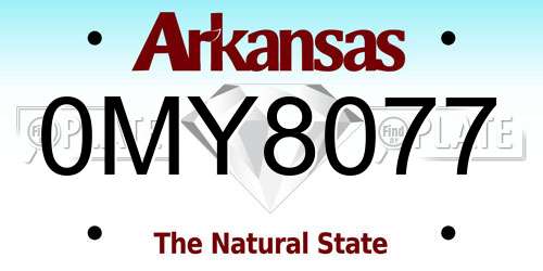 0MY8077 Arkansas License Plate