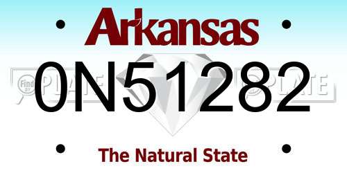 0N51282 Arkansas License Plate
