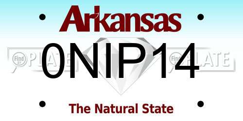 0NIP14 Arkansas License Plate