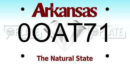 0OAT71 Arkansas License Plate