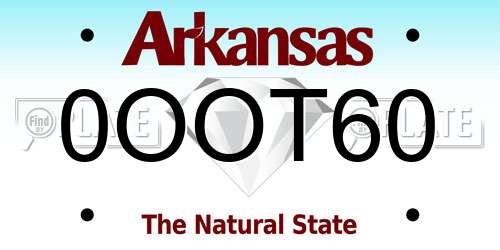 0OOT60 Arkansas License Plate