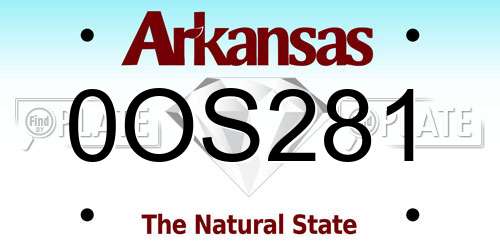 0OS281 Arkansas License Plate