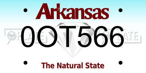 0OT566 Arkansas License Plate
