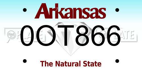 0OT866 Arkansas License Plate