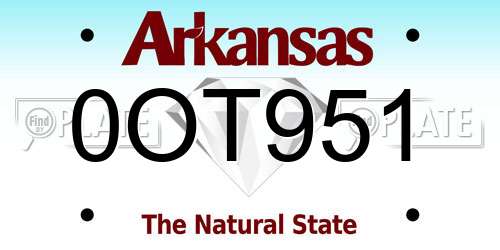 0OT951 Arkansas License Plate