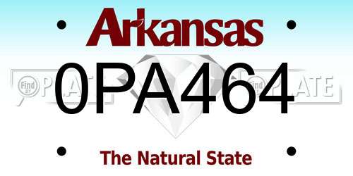 0PA464 Arkansas License Plate