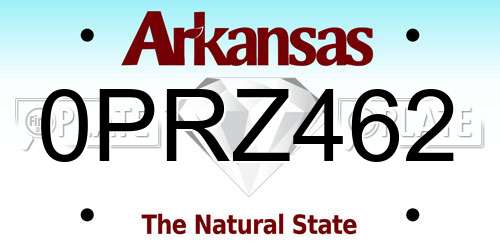 0PRZ462 Arkansas License Plate