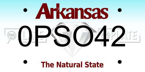 0PSO42 Arkansas License Plate