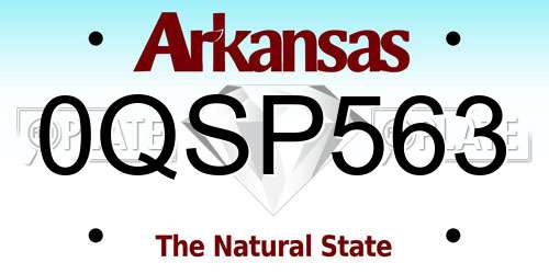 0QSP563 Arkansas License Plate