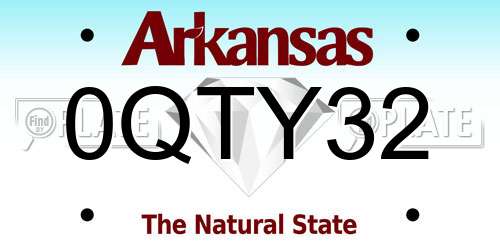 0QTY32 Arkansas License Plate