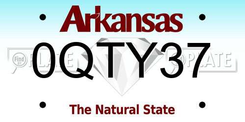 0QTY37 Arkansas License Plate