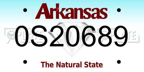0S20689 Arkansas License Plate
