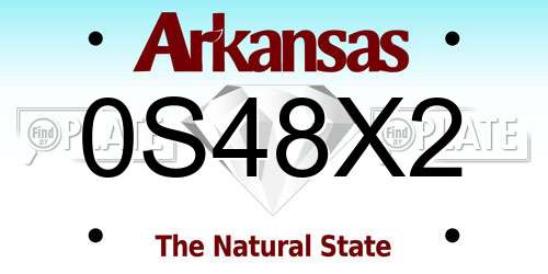 0S48X2 Arkansas License Plate