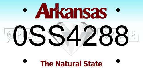 0SS4288 Arkansas License Plate