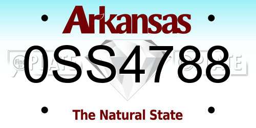 0SS4788 Arkansas License Plate