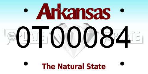 0T00084 Arkansas License Plate