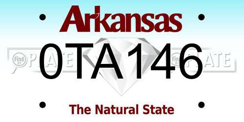 0TA146 Arkansas License Plate